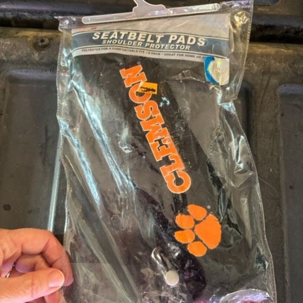 Clemson Tigers Seatbelt Pads Shoulder Protector *New*